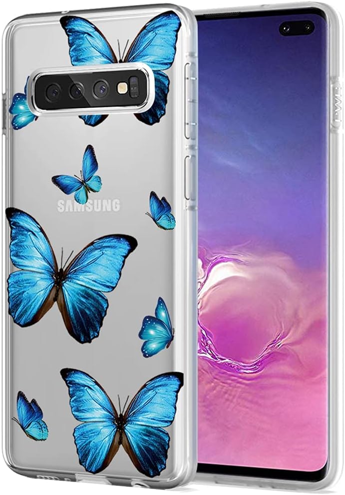 Funda para Galaxy S10 Plus (no compatible con S10 5G), Samsung S10 Plus Linda, funda transparente y flexible de TPU de silicona de goma suave para