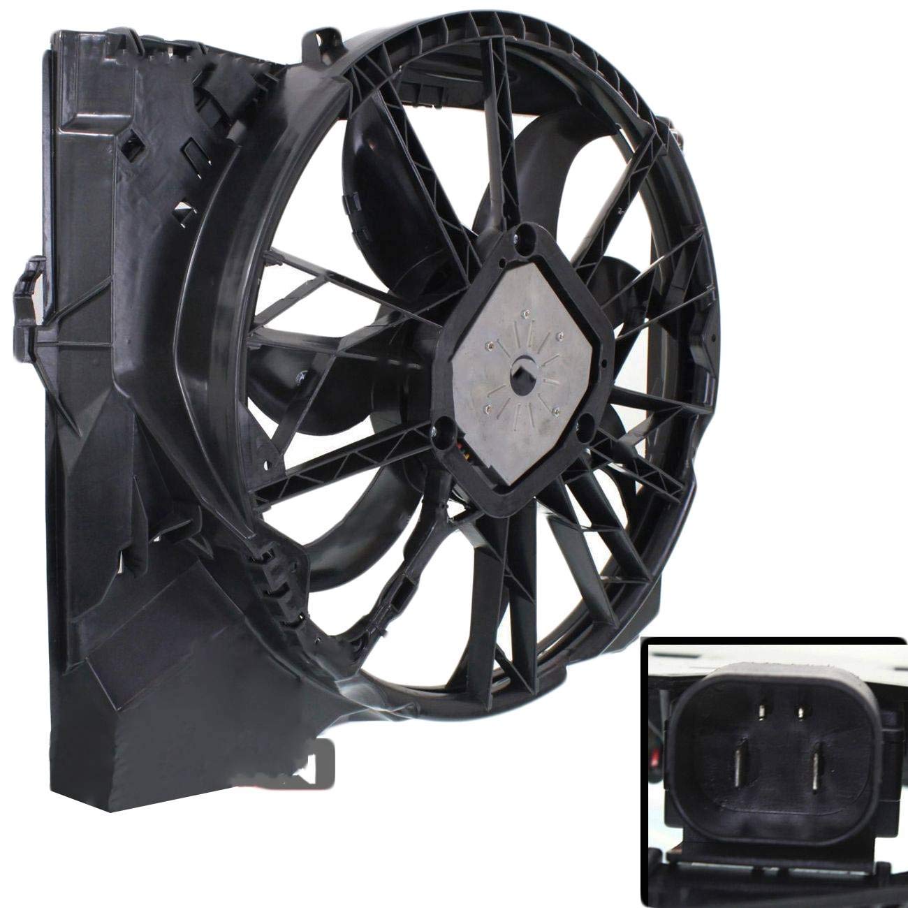 Bapmic 17427562080 Conjunto de ventilador de refrigeración del radiador para BMW E87 E90 128i 323i 325i 328i 330i