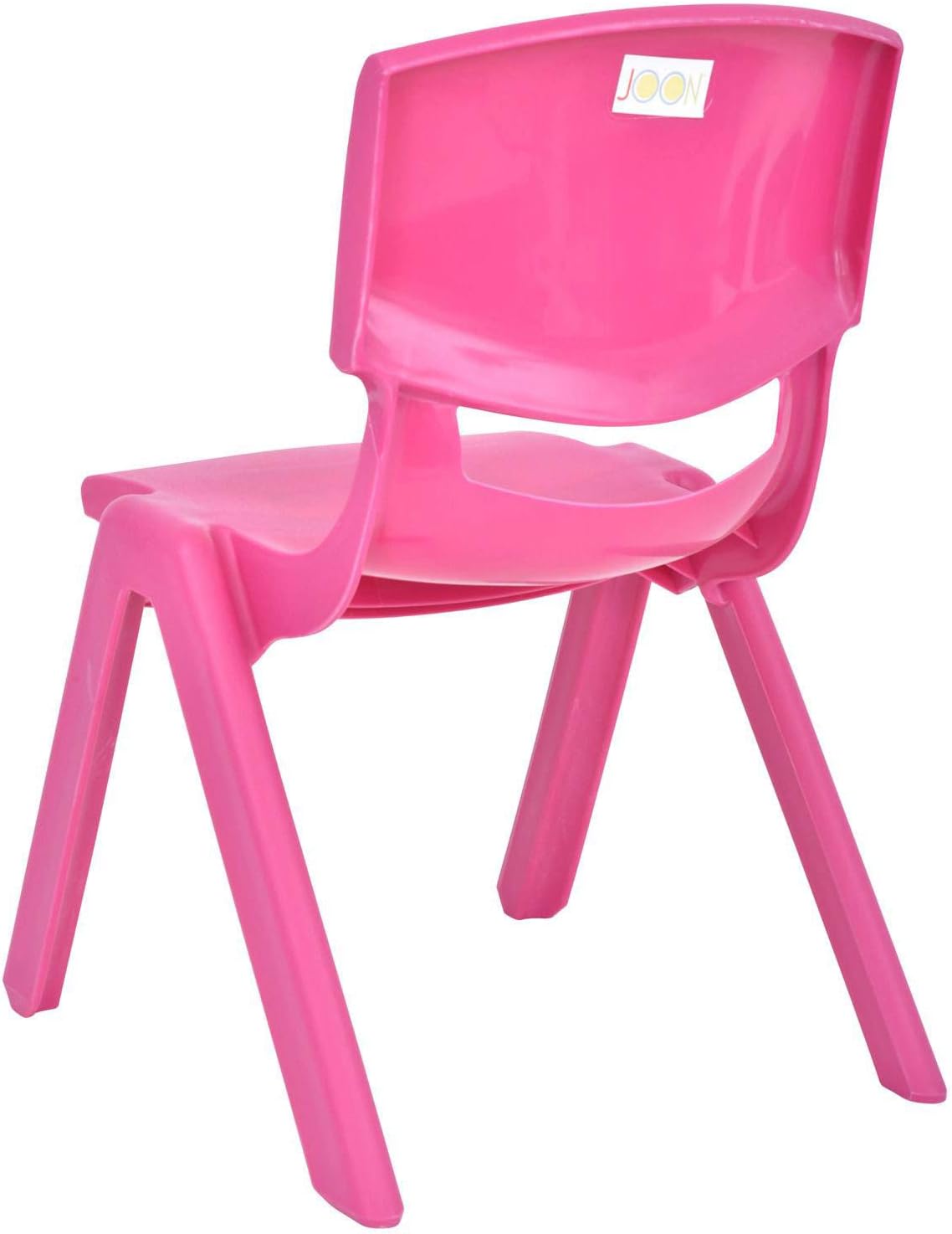 JOON Sillas apilables de plástico para niños, (paquete de 2), 20.5 x 12.75 x 11 pulgadas, la silla perfecta para salas de juegos, escuelas,