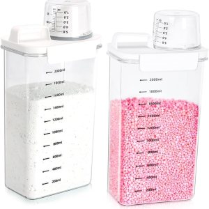 Tokokimo – Paquete de 2 dispensadores de detergente para ropa sucia, contenedor de energía para lavandería de 78 onzas, dispensador de perlas para Tokokimo – Paquete de 2 dispensadores de detergente para ropa sucia, contenedor de energía para lavandería de 78 onzas, dispensador de perlas para