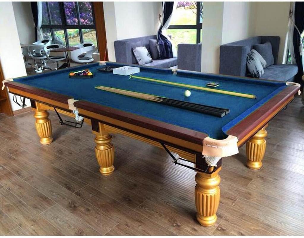 Mantel de billar de 9 pies de fieltro con tiras de cojín para palos