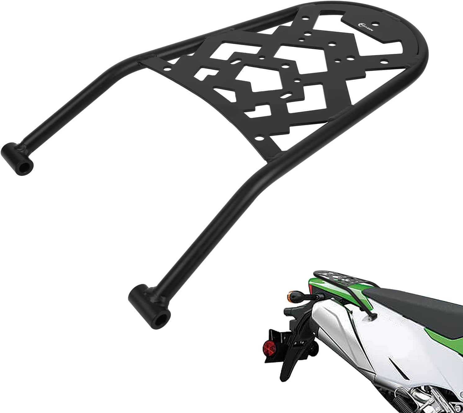 Estante trasero KLX300 2023 KLX250 Estante de equipaje KLX300SM KLX250 Estante trasero KLX250S Enduro Tail Storage Rack para KLX300 KLX300SM KLX250