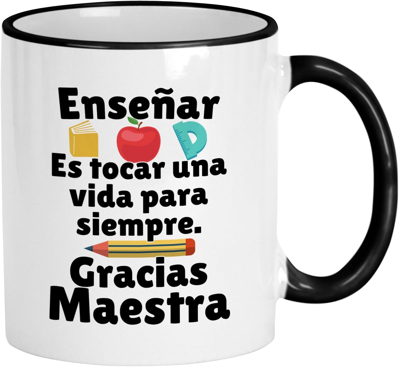 Regalos para Maestras Agradecimiento. Regalos para profesores en español. Taza de café Dia Del Maestro En Español de 11 Oz Regalo Para Maestra De