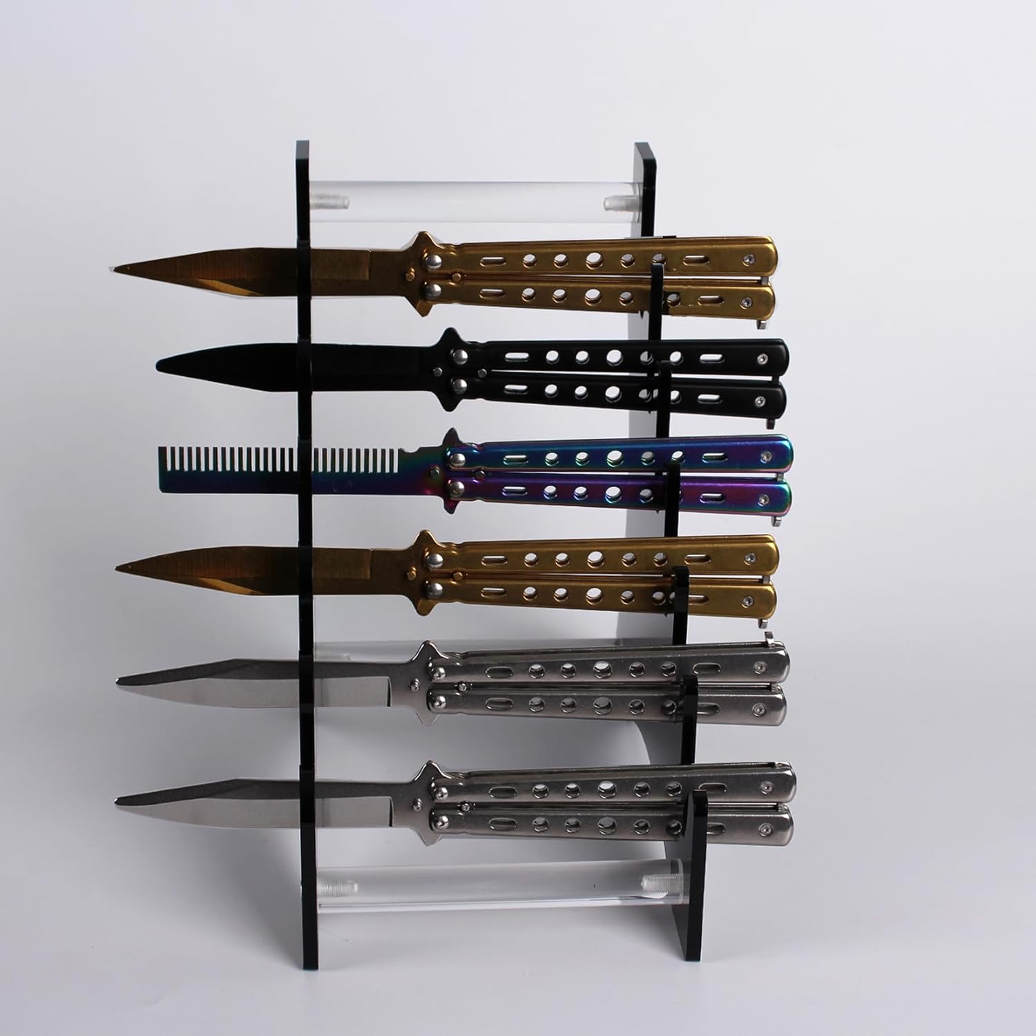 Soporte de exhibición de cuchillos, soporte para cuchillos, vitrina de cuchillos, soporte de exhibición de colección de cuchillos, para organizador