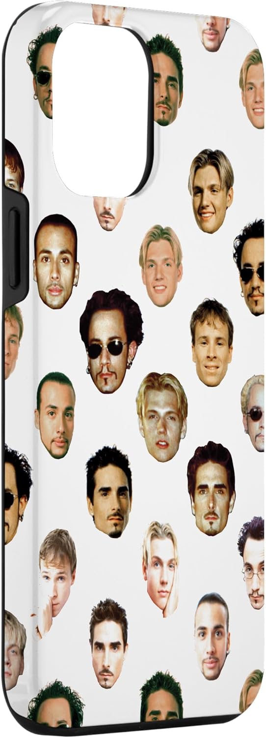 iPhone 13 Pro Max Backstreet Boys – Carcasa blanca con caras repetidas