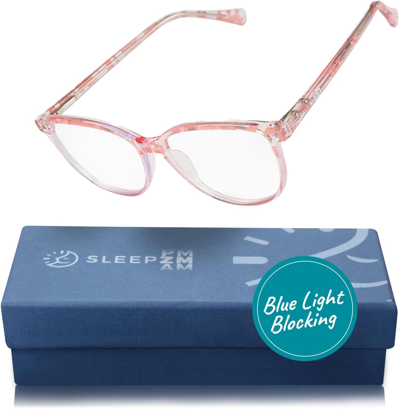 Gafas de bloqueo de luz azul para computadora, TV, juegos mejoran el sueño produciendo naturalmente melatonina para mujeres y hombres