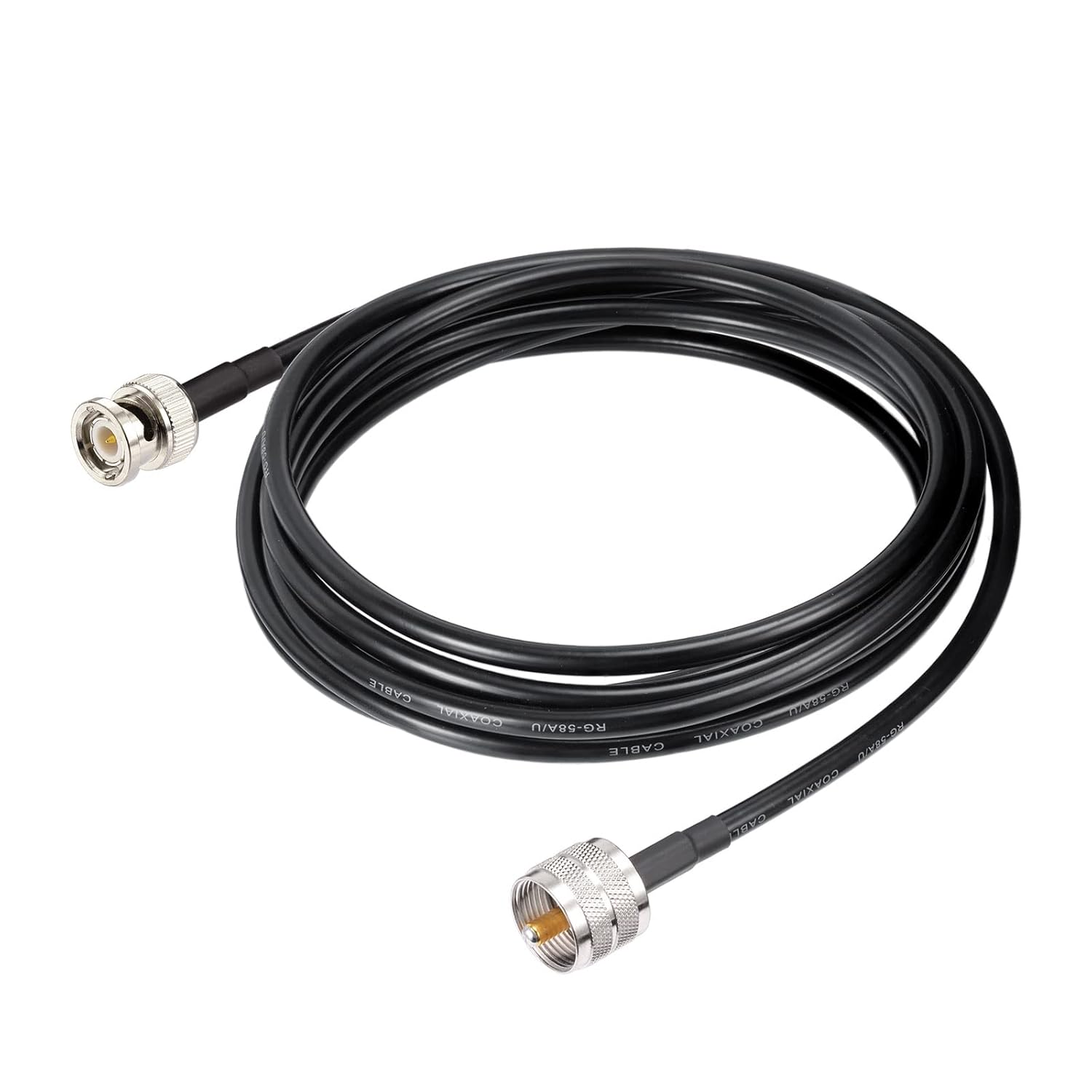 Eightwood Cable adaptador de antena de radio portátil UHF PL259 macho a BNC macho coaxial RG58 Jumper 10 pies para radio CB, radio aficionada, radio