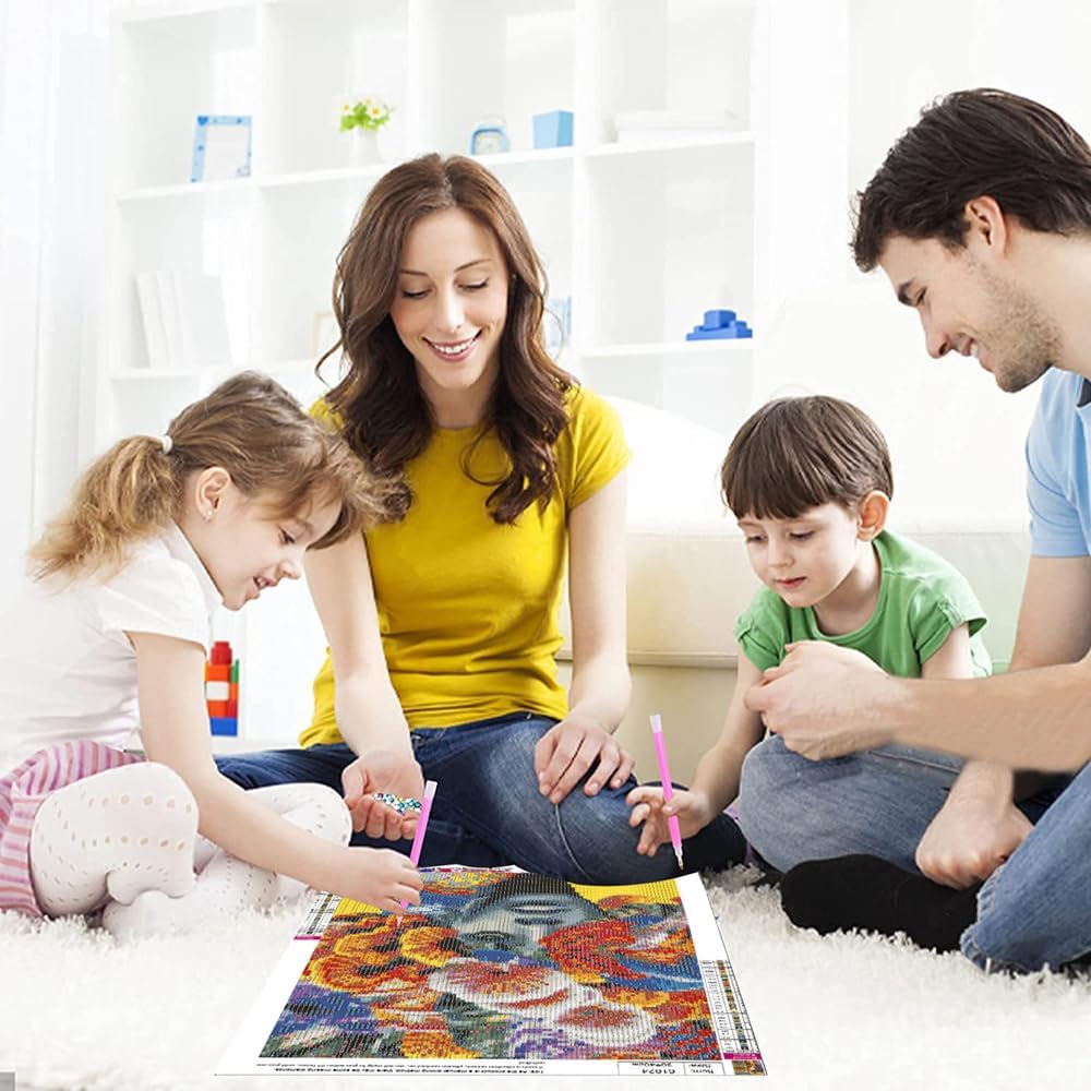 TIDYTIDE Kits de pintura de diamantes para adultos y niñas, kit de arte de diamantes para adultos, arte de diamantes 5D para decoración de pared del