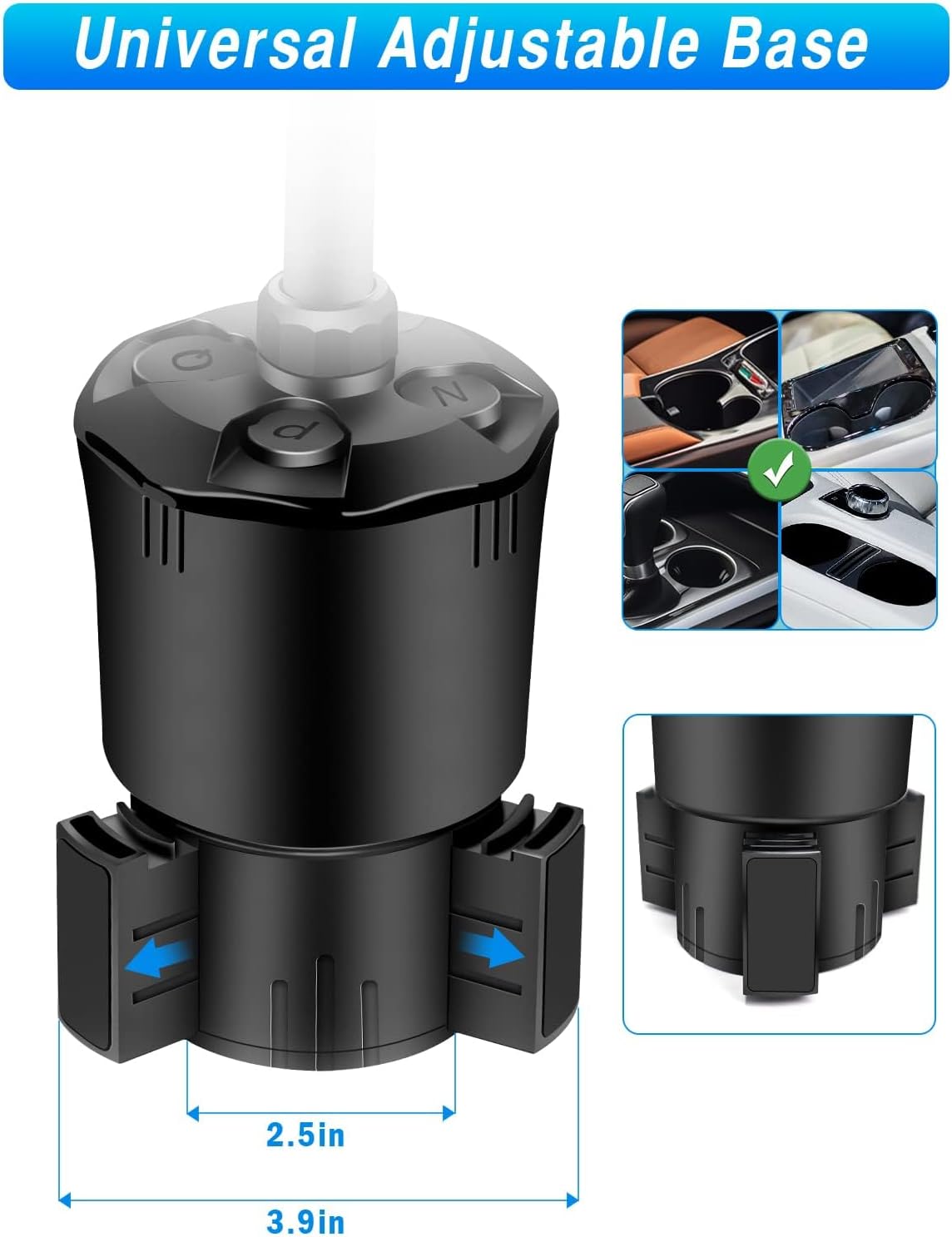 Soporte multifuncional para teléfono celular para automóvil, brazo largo con rotación de 360 grados, compatible con iPhone, Samsung y todos los