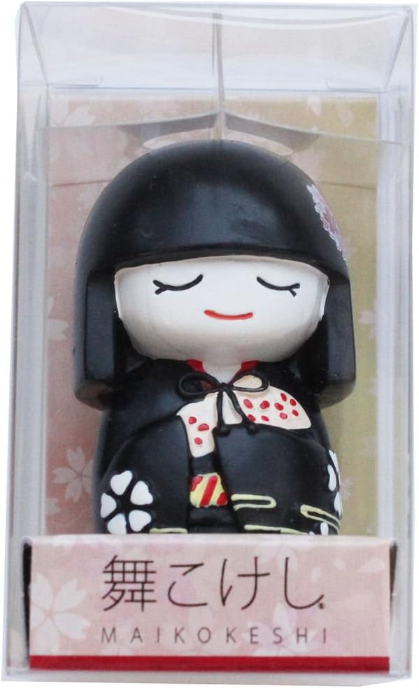 N&N Find Japan Muñeca japonesa Mai Kokeshi negra