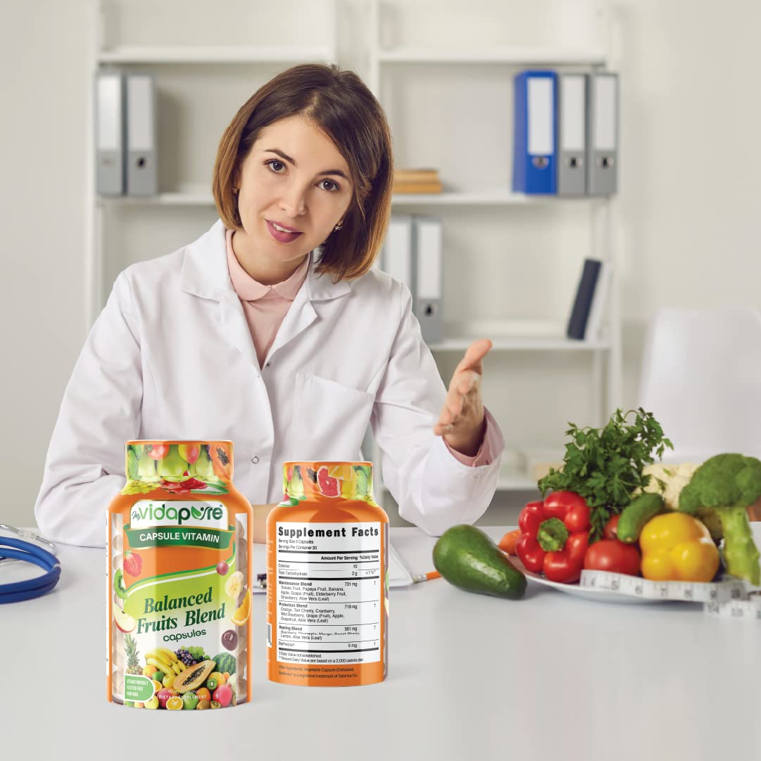 myVidaPure El paquete de frutas y verduras incluye 1 mezcla de frutas equilibradas y 1 vegetal, alimentos naturales integrales, superalimento rojo y
