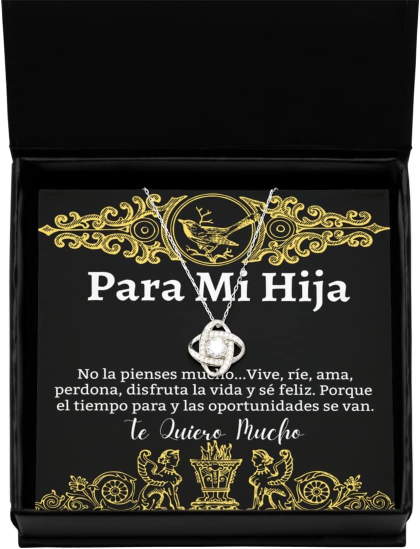 Collar para hija con mensaje personalizado, regalo de aniversario de boda o Navidad, cadena para mujer