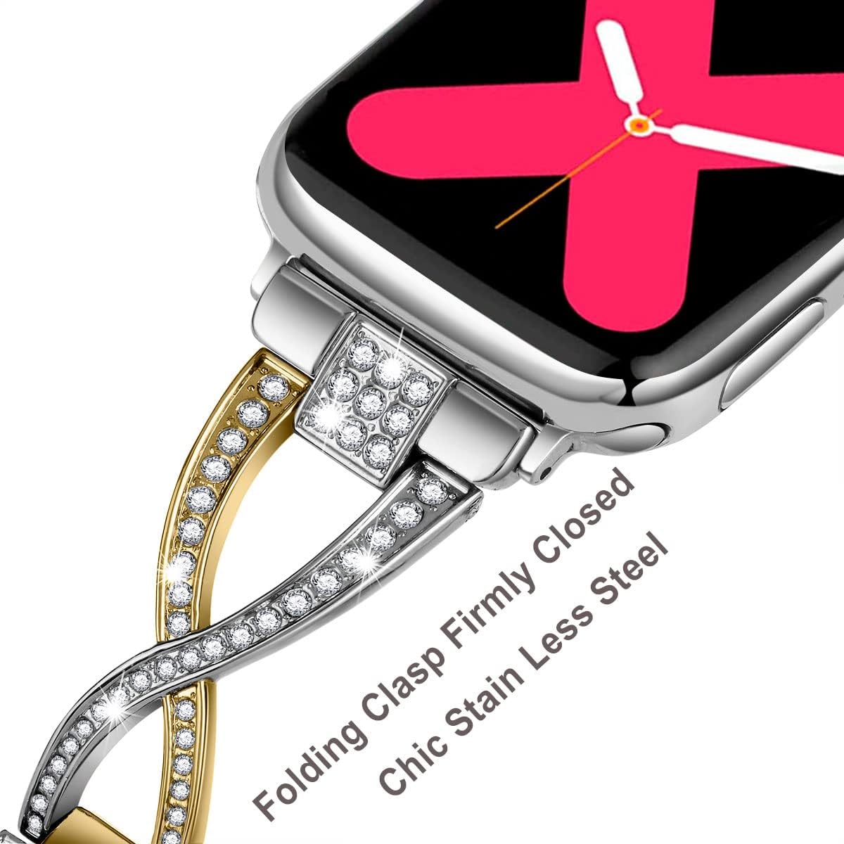 Correas para Apple Watch de 1.496 pulgadas, 1.575 pulgadas, 1.614 pulgadas, 1.654 pulgadas, 1.772 pulgadas, 1.772 pulgadas, Series 9 8 7 6 5 4 3 SE