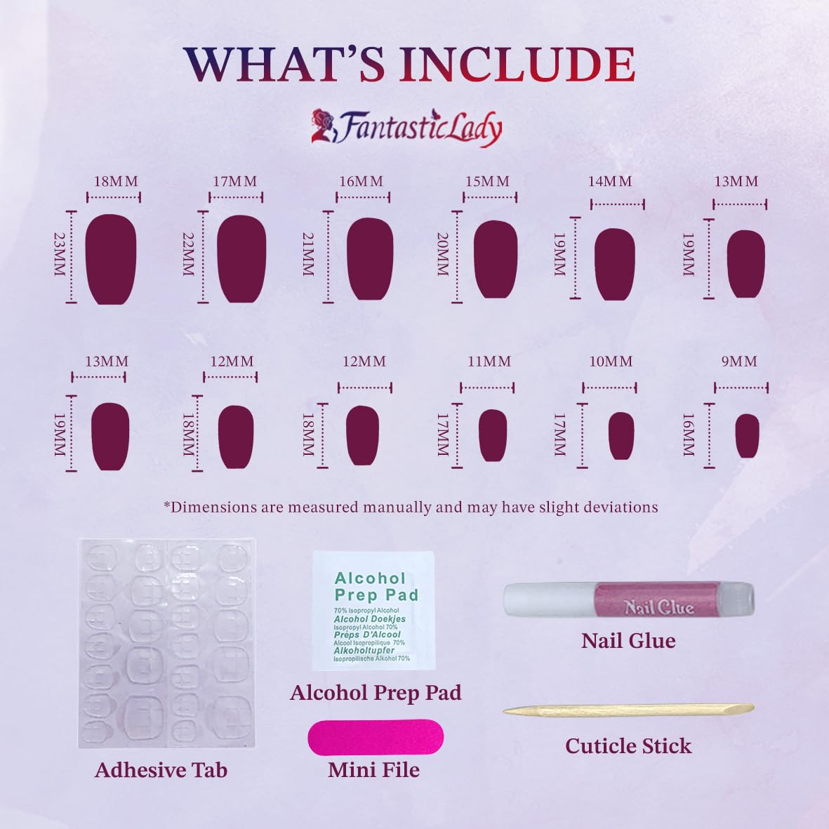 Fantasticaldy – Kit de uñas con pegamento de ojo de gato, almendra, color puro profundo, corto, semitransparente, para mujeres y niñas, uso diario