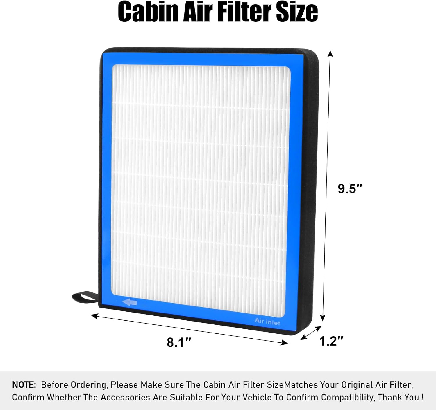 CF11966 Filtro de aire de cabina con partículas de carbón activado para Silverado 2500, Silverado 1500, Silverado 3500, Colorado, Tahoe, Malibu,