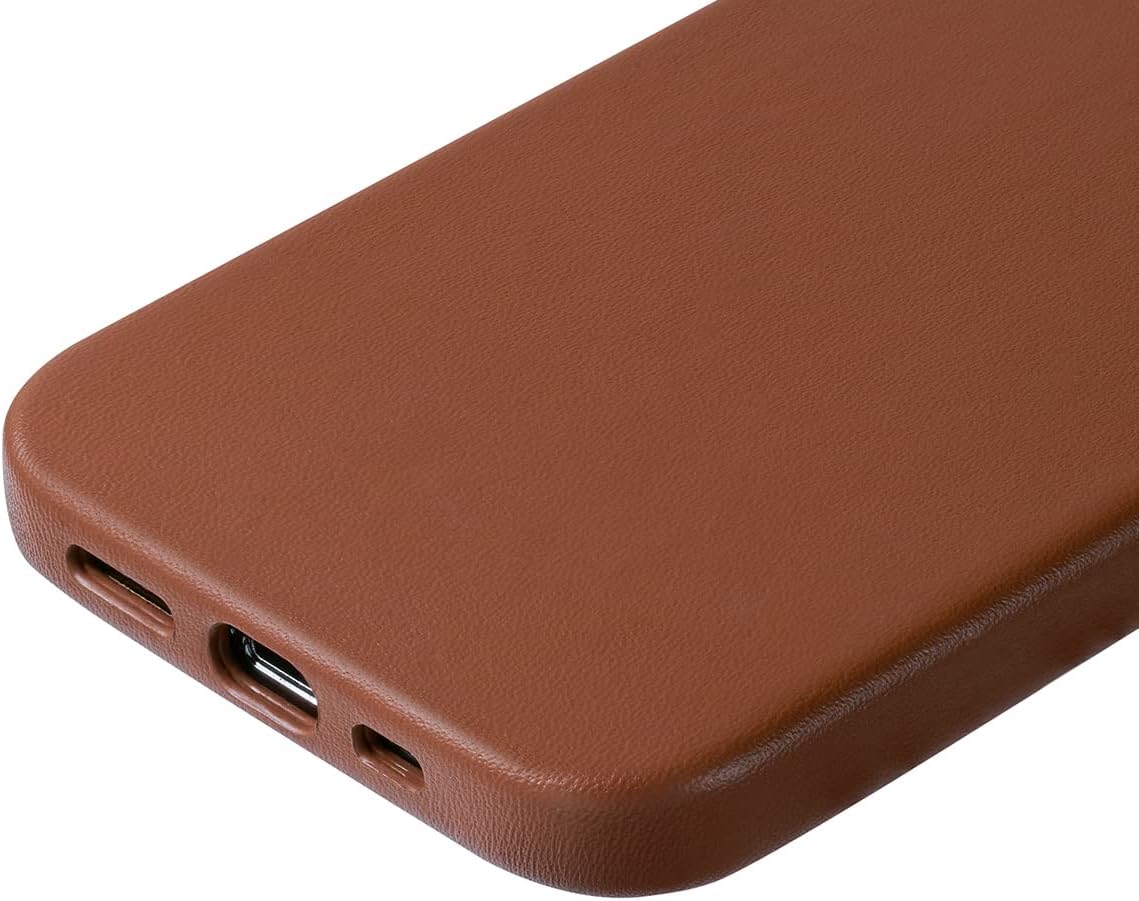Docco Jette Funda de piel diseñada para iPhone 14 Pro Max compatible con MagSafe, funda de cuero genuino italiano para iPhone 14 Pro Max, imanes
