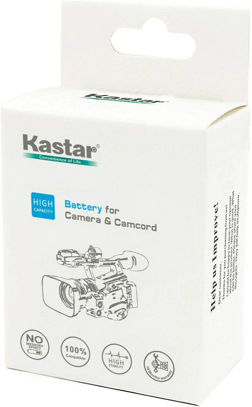 Kastar Paquete de 2 baterías y cargador de pared AC de repuesto para Canon VIXIA HF R11, VIXIA HG10, VIXIA HV20, VIXIA HV30, VIXIA HV40, ZR100,