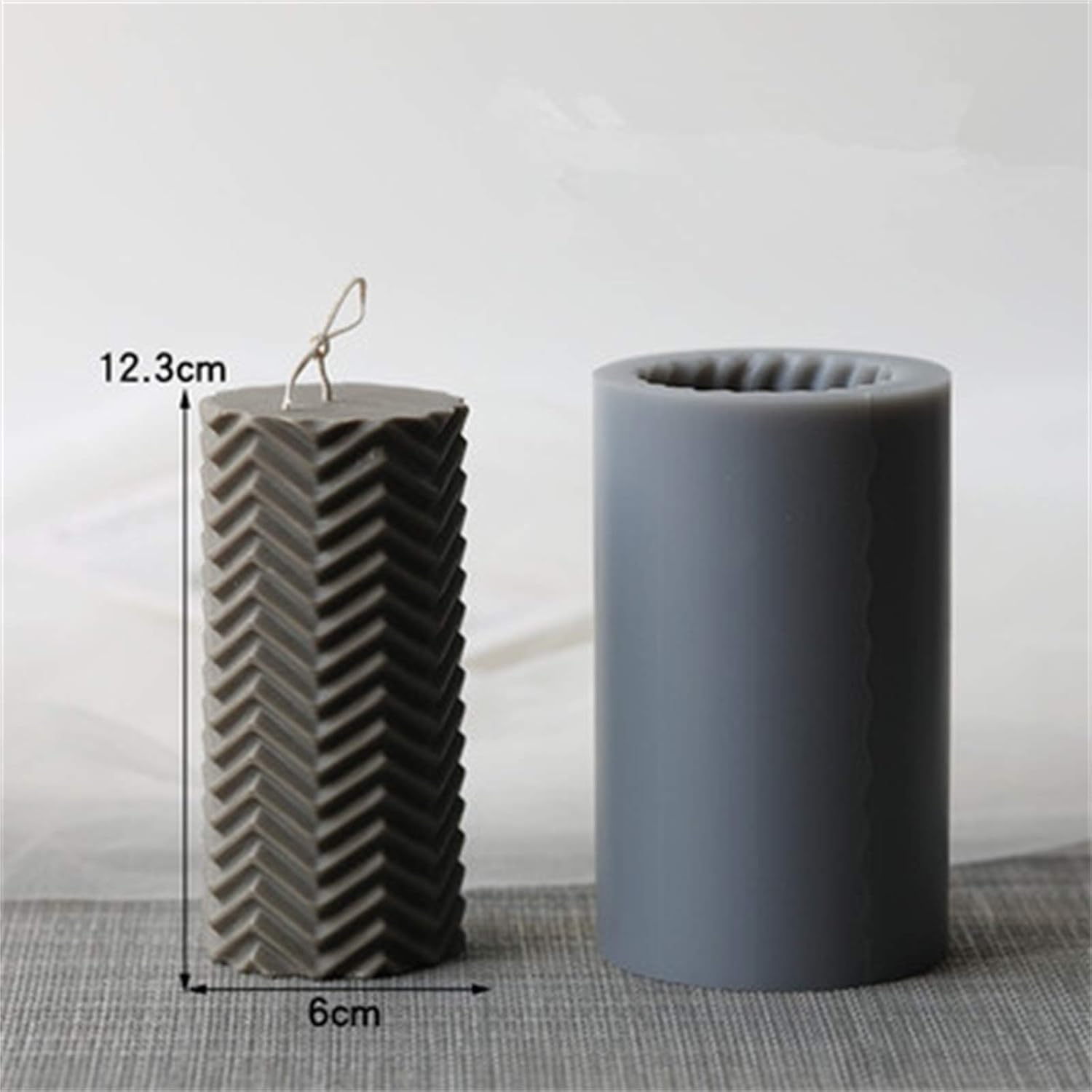 Moldes de silicona cilíndricos creativos, moldes para hacer velas, moldes de velas perfumadas de silicona para manualidades o moldes de jabón para