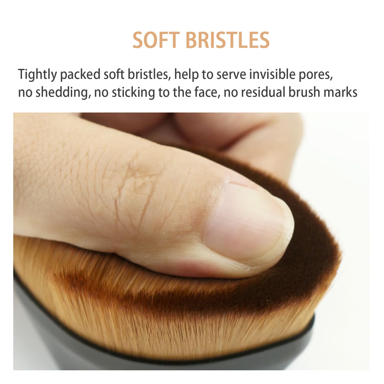 Brocha de base de maquillaje Kabuki de parte superior plana, herramienta de brocha de maquillaje suave de alta calidad, perfecta para cosméticos