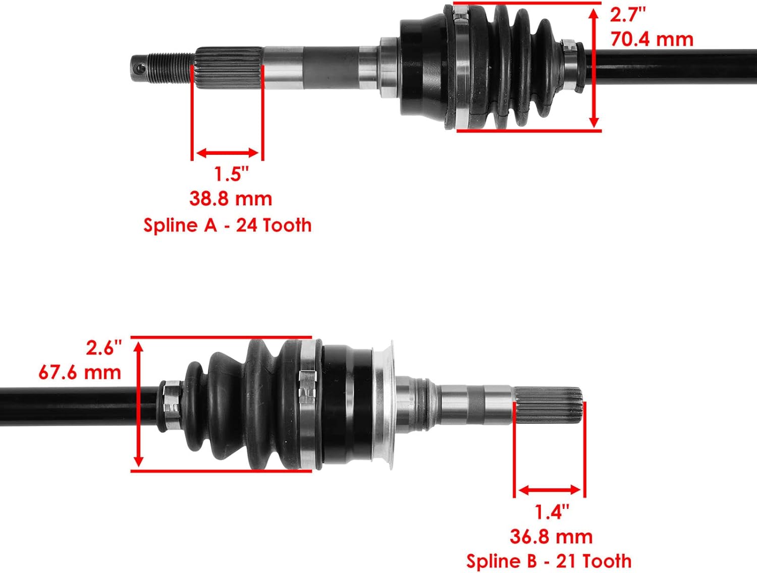 Para Kawasaki Mule 4010 KAF620 4X4 09-17  KAF950 Diesel 09-13 ejes delanteros izquierdo derecho Mod-ZTF1-1621