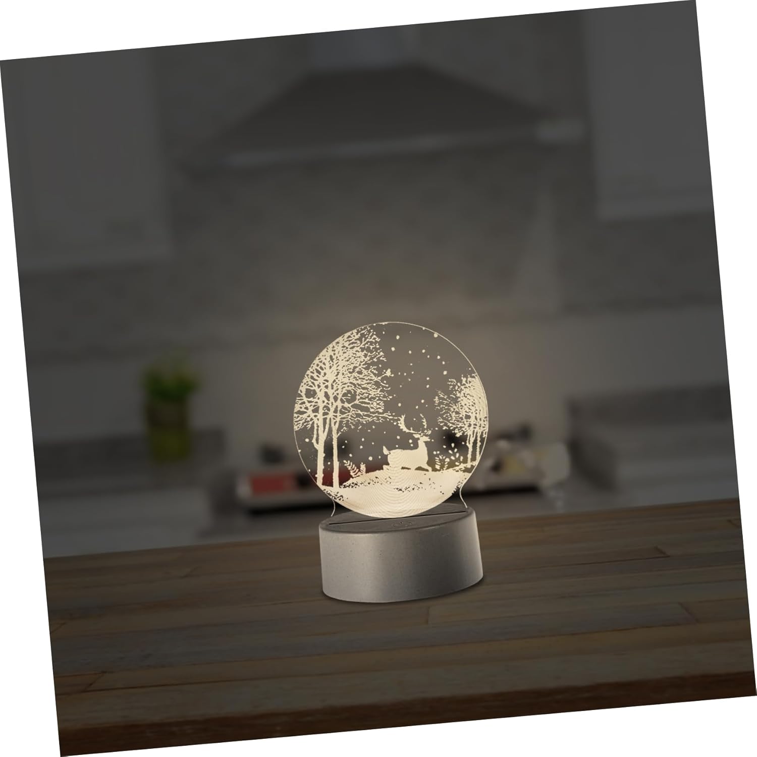 Angoily 1pc Christmas Night Light Chic Night Light Christmas Table Lamp Led Illusion Lamp Bedside Light Lamp Christmas 3D Lamp Decor Led Night Light