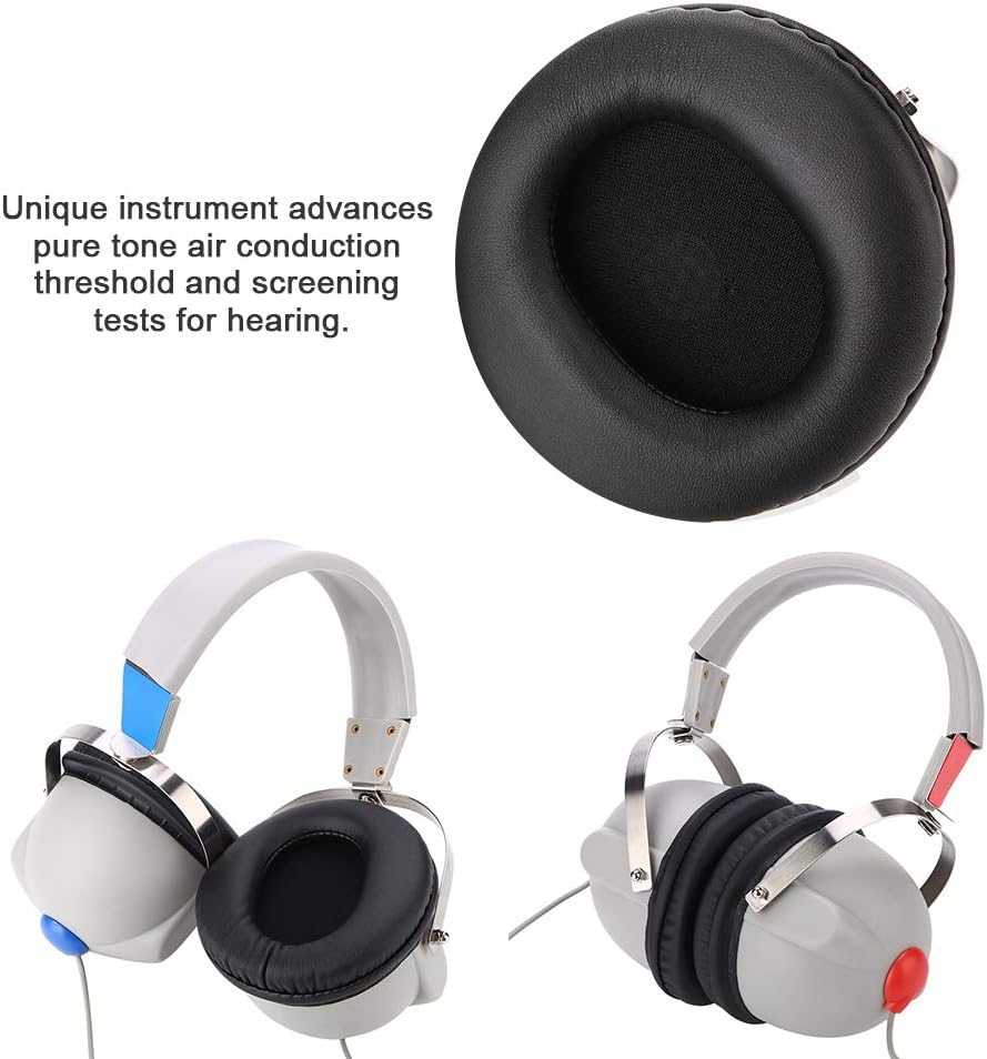 Focket Audífonos audiómetros, audiómetro profesional de alta sensibilidad 3dB audiométrico audiométrico audiométrico, audiómetro de conducción de
