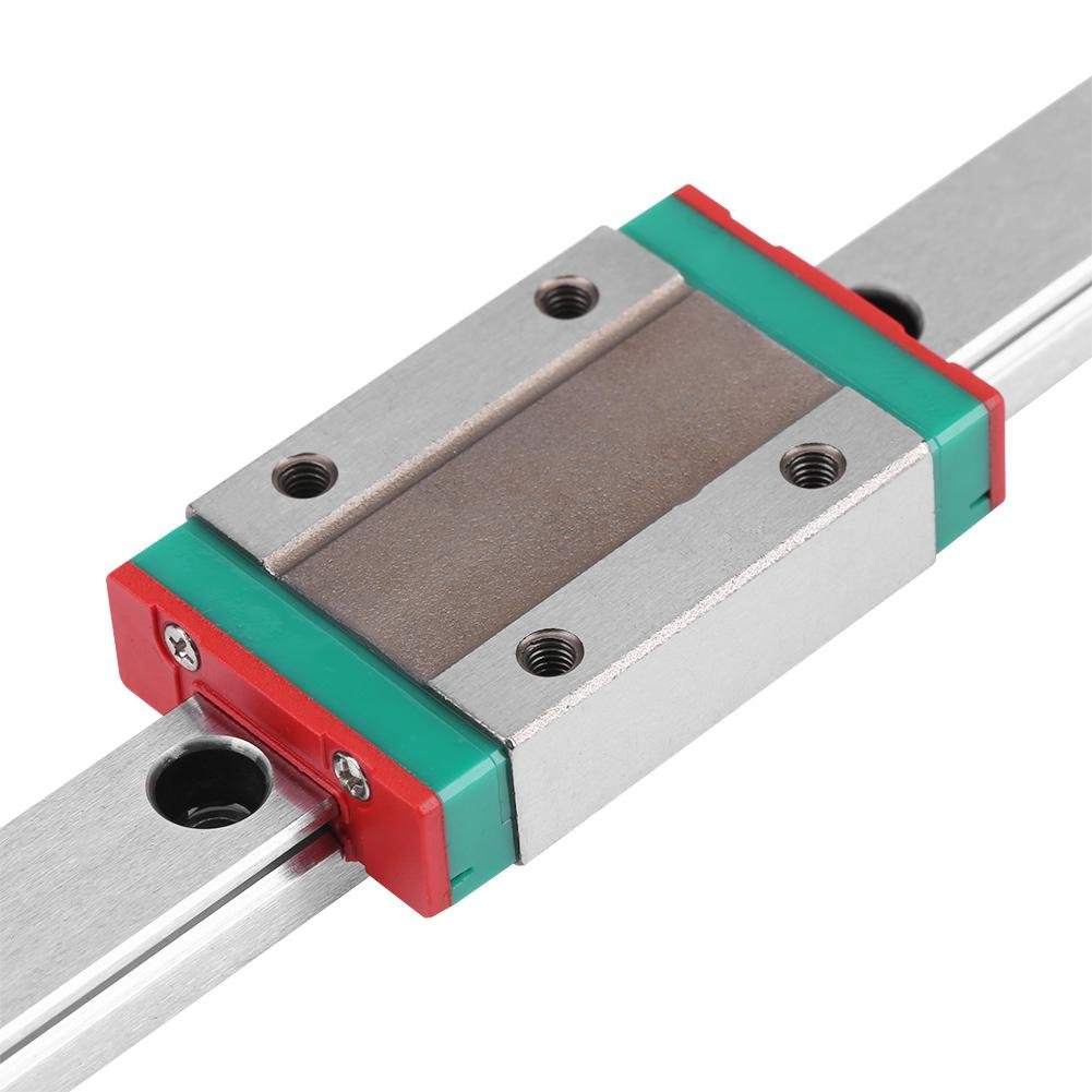 Mini guías lineales lineales, riel de guía de riel de 17.717 in con control deslizante MGN12H de 0.472 in, riel de guía lineal para medidores,