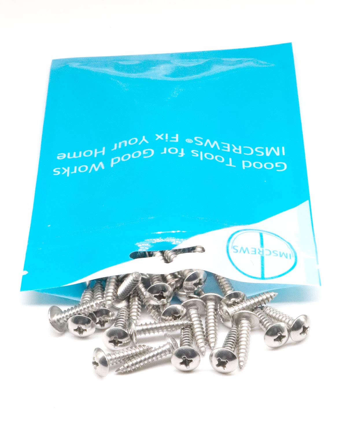 100 tornillos para madera con cabeza Phillips inoxidable 304 de truss #8 x 34 “(20mm)