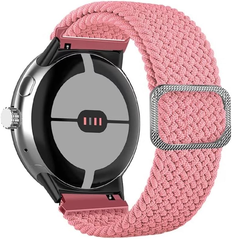 iPartsonline Correa elástica para reloj compatible con Google Pixel Watch SmartWatch, correa tejida de nailon trenzada Solo Loop Sport pulsera de