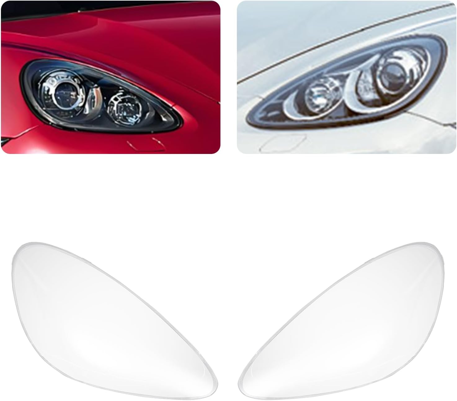 CNCEST Par de faros delanteros delanteros izquierdos y derechos de repuesto para faros delanteros izquierdos y derechos para Porsche Cayenne 2011