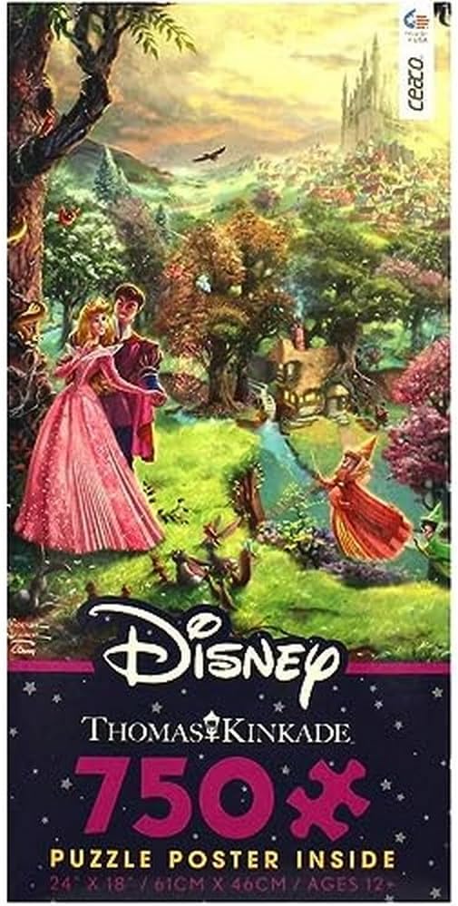 Ceaco colección de Disney de Thomas Kinkade Sleeping Beauty rompecabezas multicolor de 750piezas, 5pulgadas
