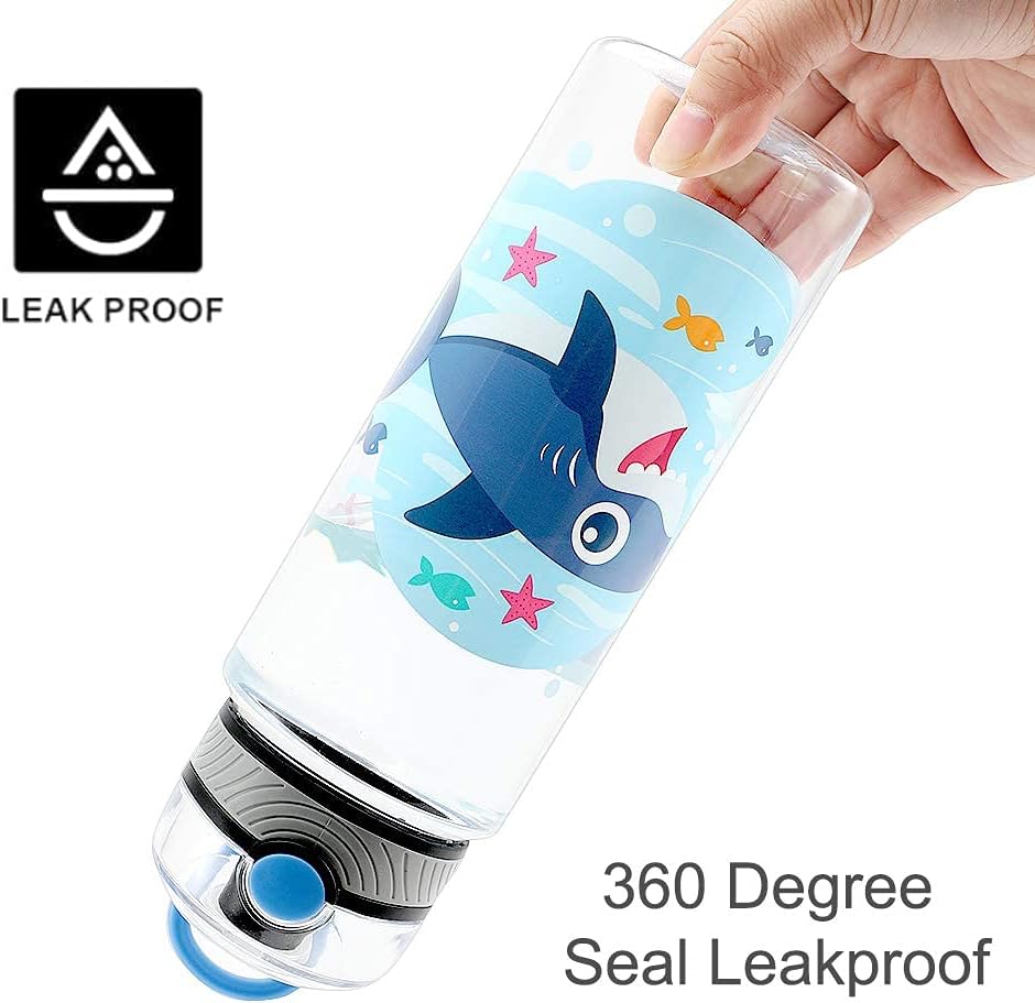 Home Tune Bonita botella de agua para niños y niñas, Tritan libre de BPA y tapa abatible a prueba de fugas, fácil de limpiar y transportar, 23 oz