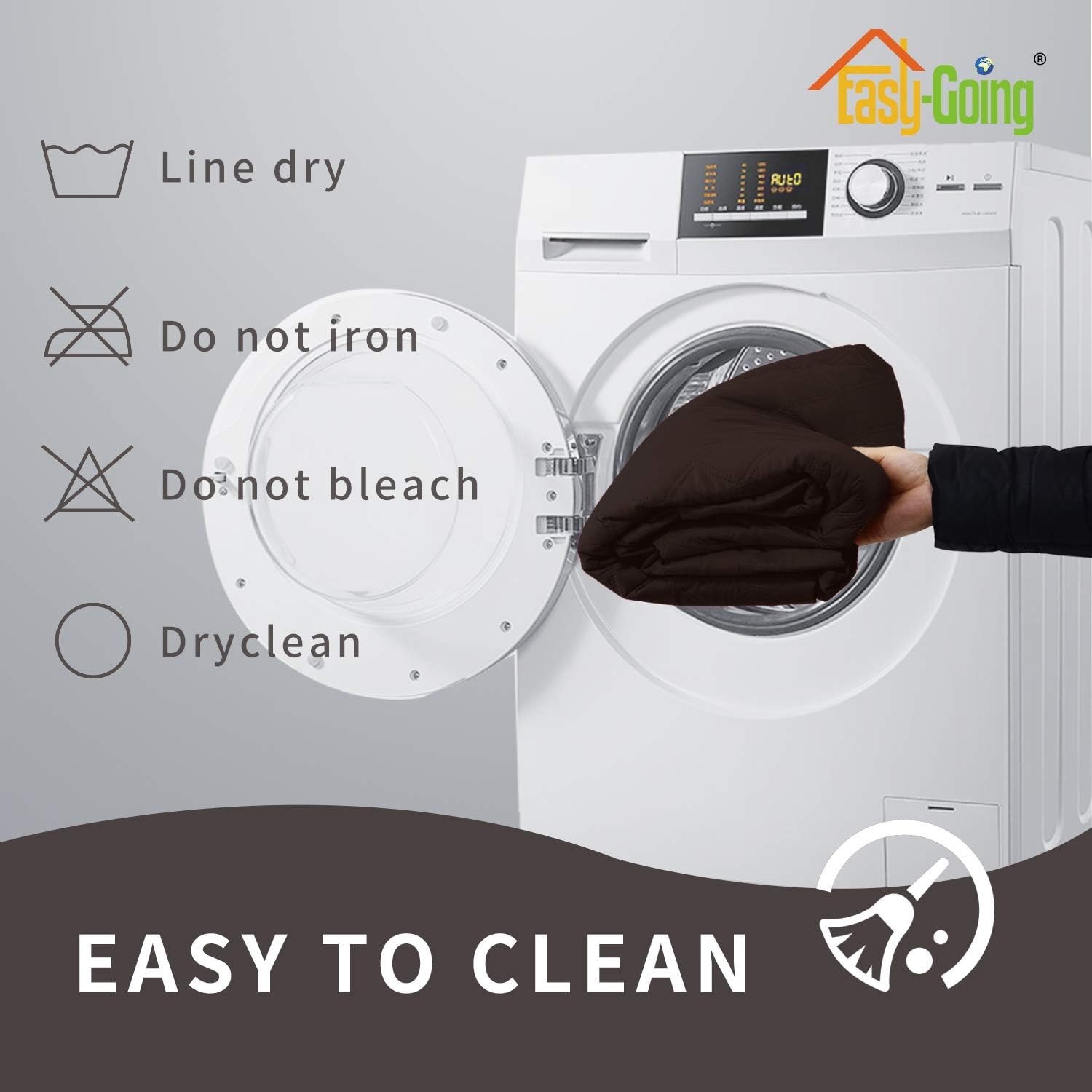 Easy-Going Funda para sofá, funda de sofá biplaza, impermeable, lavable, para sofá de 2 cojines, tela antideslizante, protector de muebles con