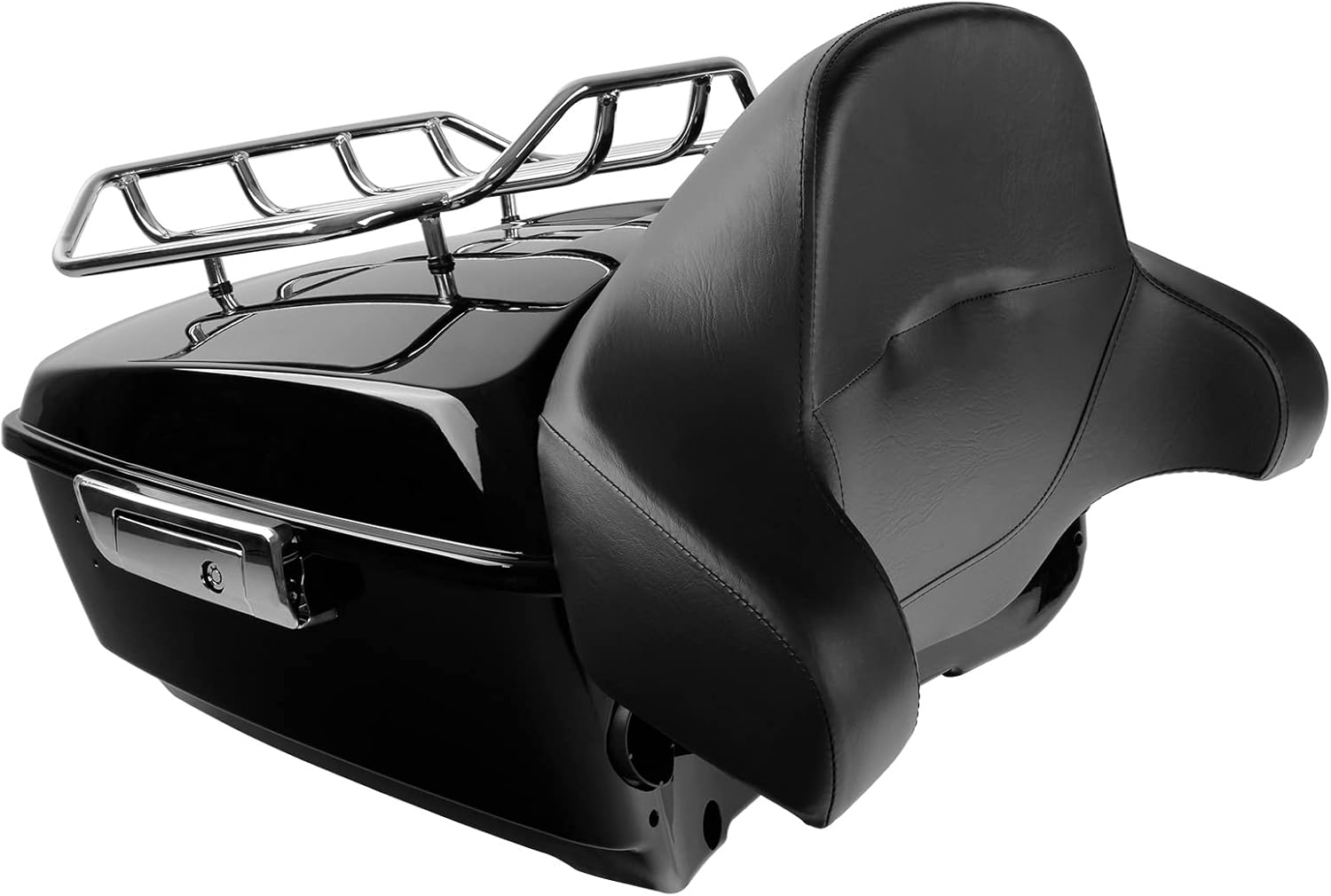 XFMT Portaequipajes superior King Tour Pack de 13.1 pulgadas + almohadilla de respaldo King Tour Pack – Road Zeppelin Styling para Harley Road King
