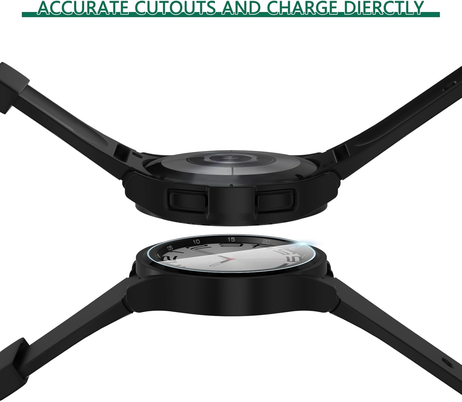 Haojavo Paquete de 6+8 fundas protectoras de pantalla para Samsung Galaxy Watch 6 Classic de 1.772 pulgadas, paquete de 6 cubiertas de policarbonato