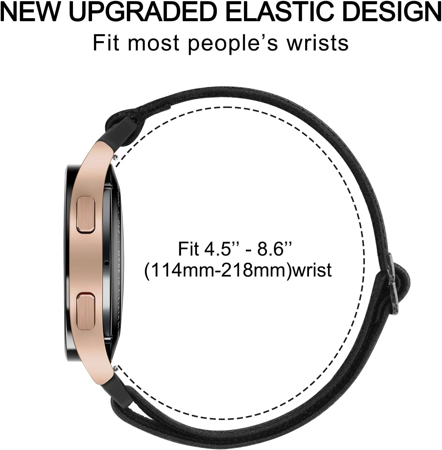 Tobfit Bandas elásticas compatibles con Samsung Galaxy Watch 65 Band 1.575 in 1.732 in  Galaxy Watch 5 Pro 1.772 in  Samsung Galaxy Watch 6 Classic