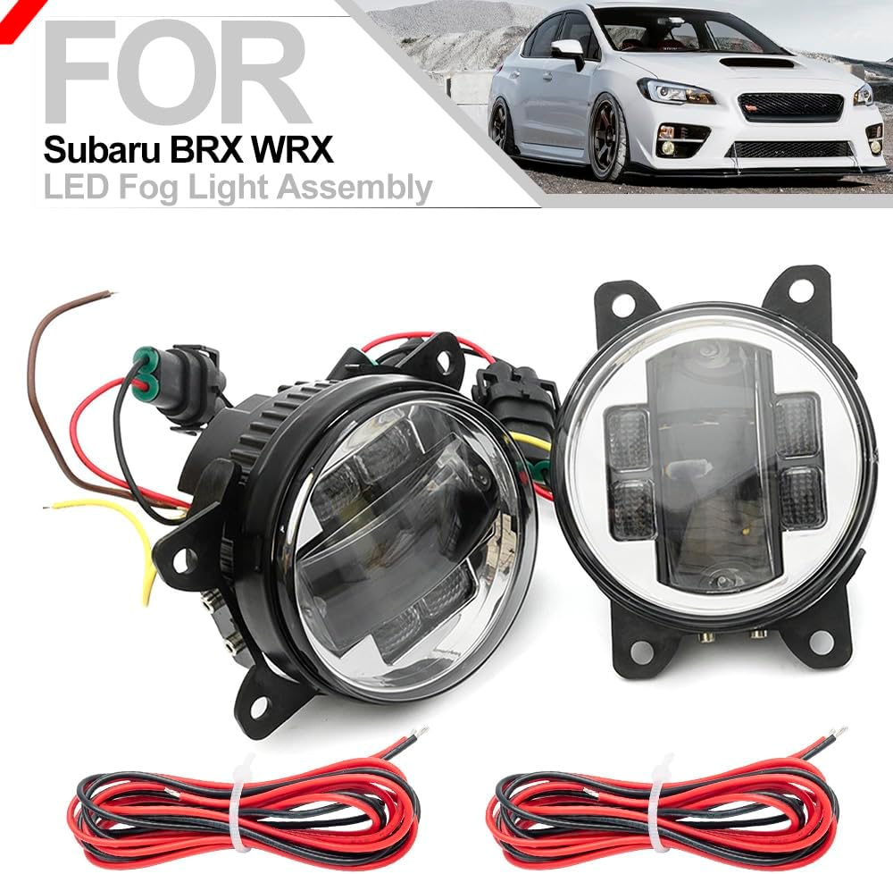Conjunto de luces LED de conducción antiniebla para Subaru BRZ WRX STI Impreza Legacy Outback Forester Crosstrek Switchback – Kit de lámparas de
