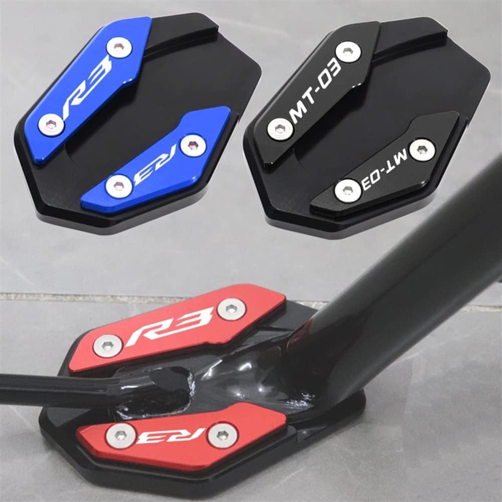 Motorcycle Side Bracket Motorcycle Accessories Side Stand Enlarge Plate Kickstand Extension for Y&AMA&HA YZF R3 R25 MT03 MT25 R 3 25 MT 03 25