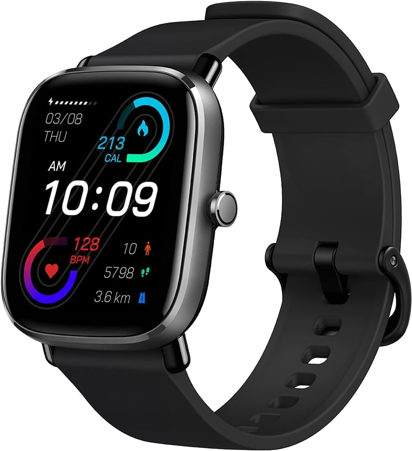 Amazfit GTS Fitness – Reloj inteligente con monitor de frecuencia cardíaca batería duración de 14 días control de música pantalla de 165 monitor de Amazfit GTS Fitness – Reloj inteligente con monitor de frecuencia cardíaca batería duración de 14 días control de música pantalla de 165 monitor de
