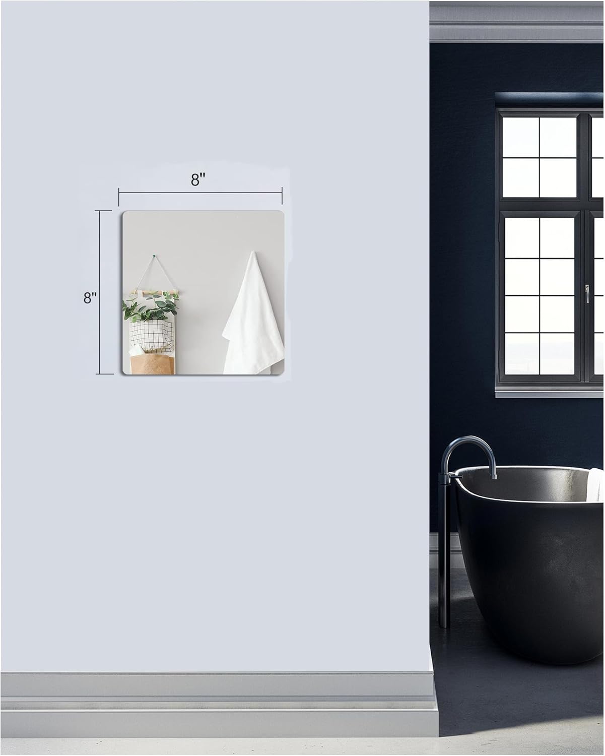 Azulejos de espejo de pared para niños, espejo acrílico irrompible seguro para bebé, plexiglás de plástico en la caravana, calcomanías de pared de