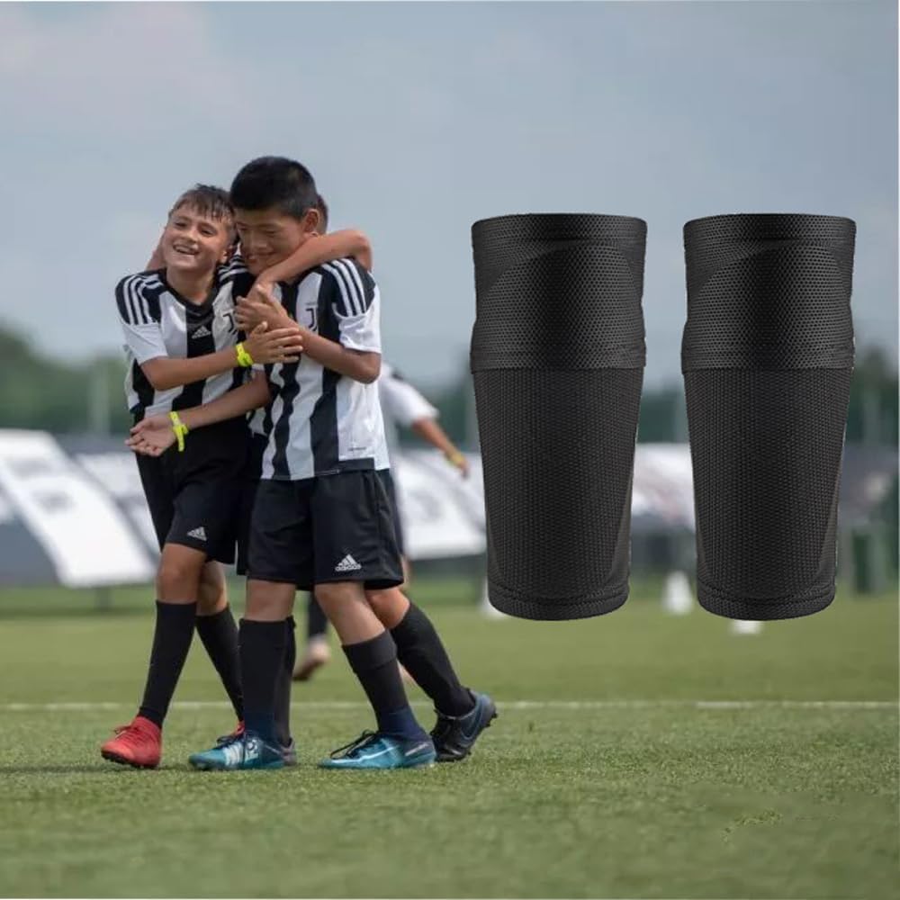 Espinilleras de fútbol para niños y jóvenes, mangas para niños de 3 a 15 años de edad, mangas para juegos de fútbol, mangas con bolsillo interior