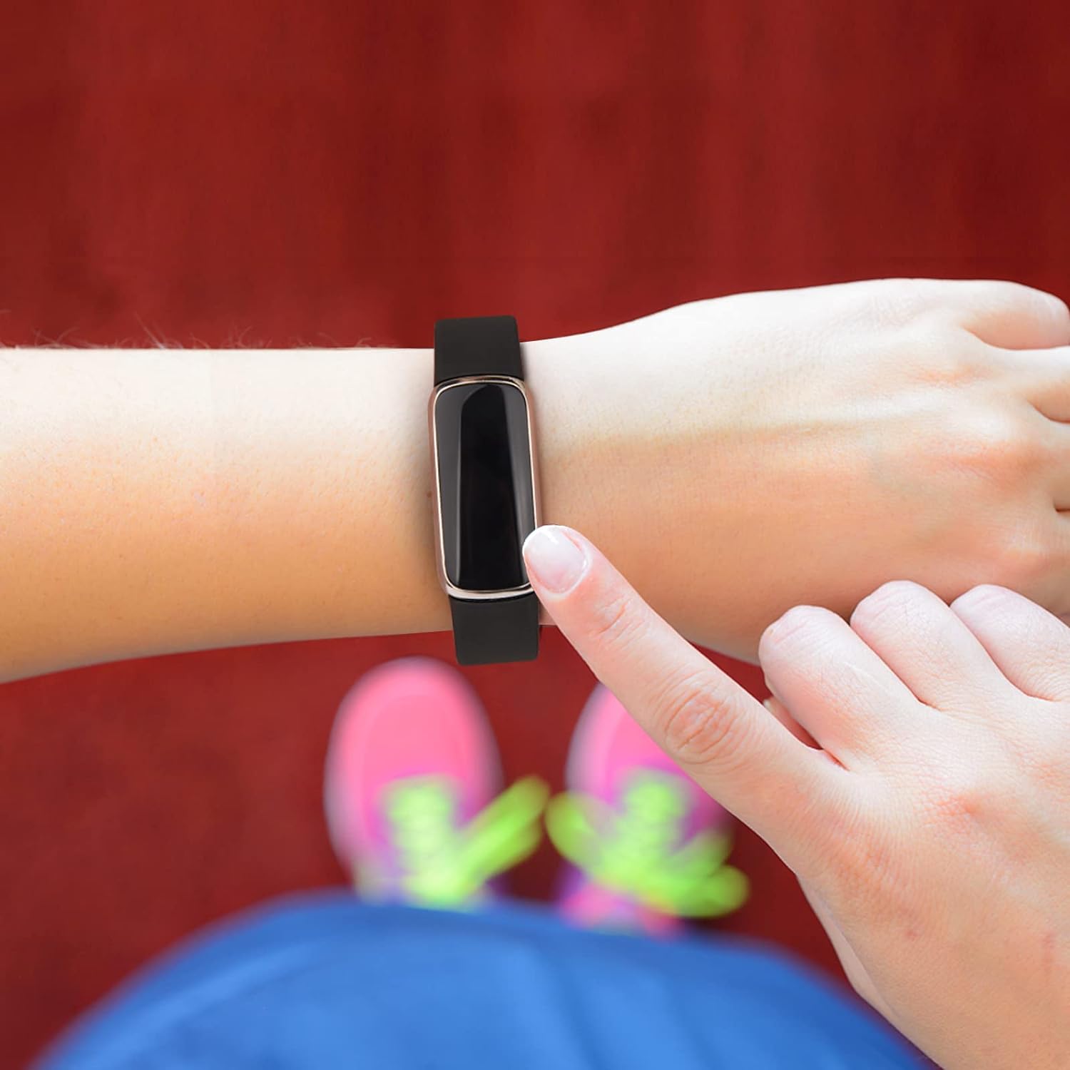 AK Correa deportiva compatible con bandas Fitbit Luxe para mujeres y hombres, correas deportivas de repuesto de silicona suave para Fitbit Luxe