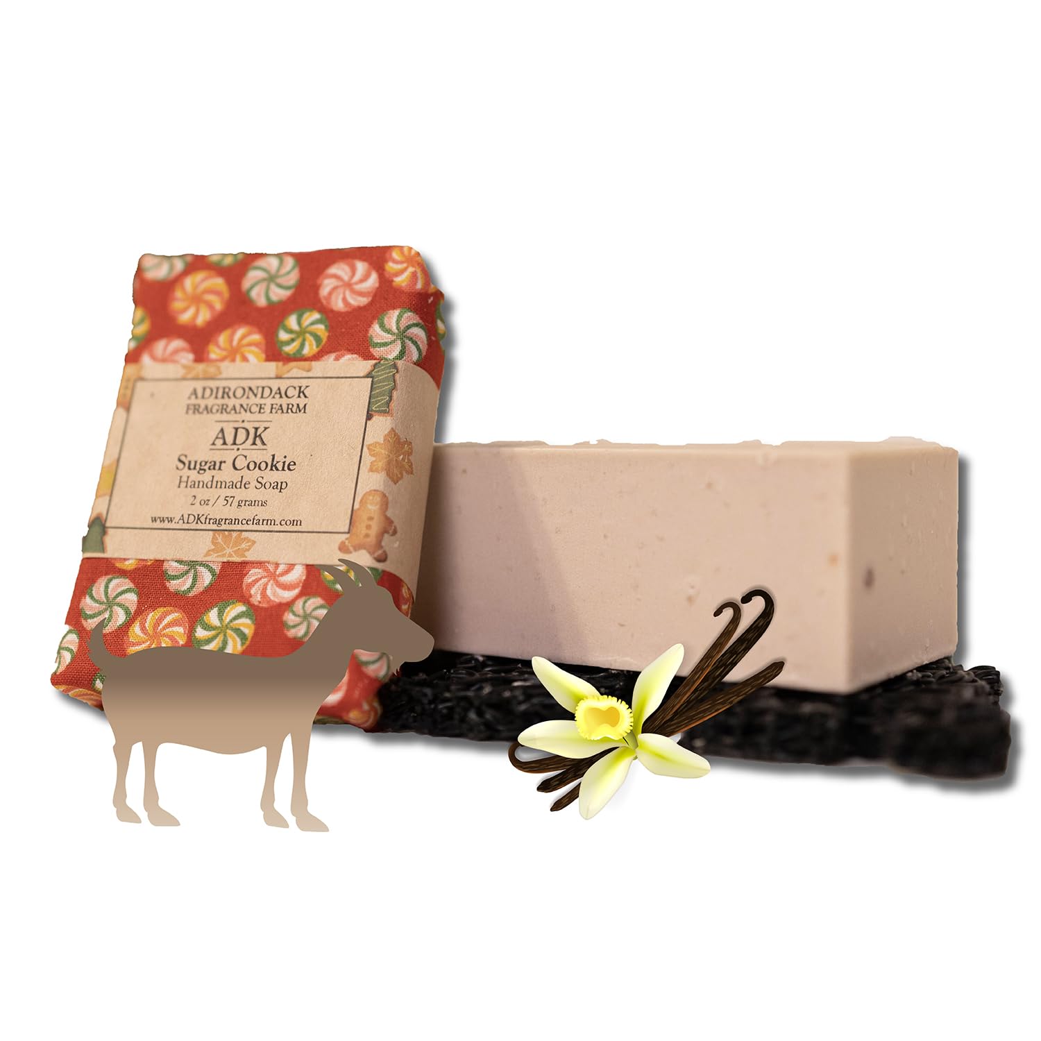 Adirondack Fragrance & Flavor Farm ADK – Barra de jabón natural con aroma a galletas de azúcar, barras de jabón de baño hidratantes para pieles