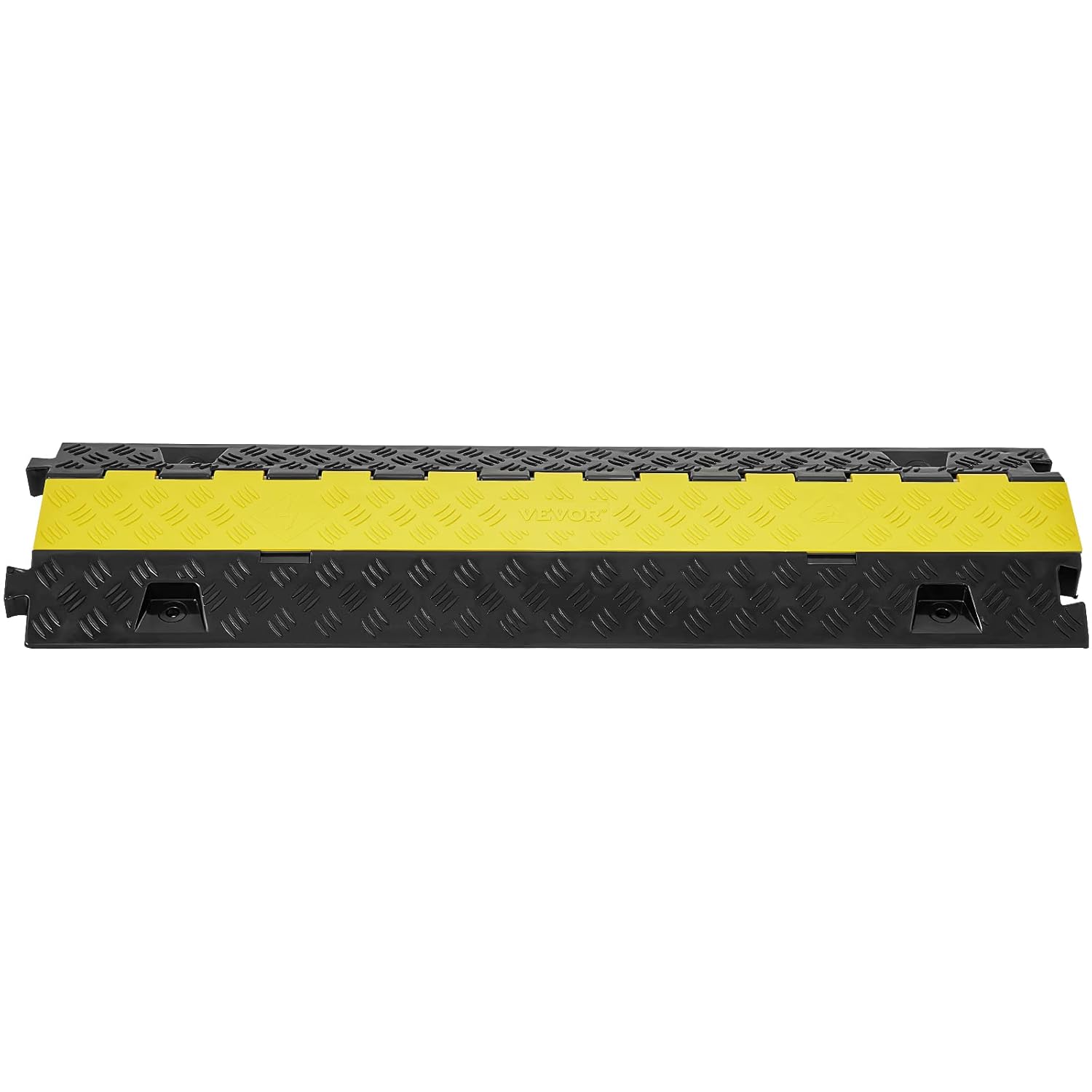 VEVOR Rampa protectora de cable, 2 canales, capacidad de 22000 libraseje, cubierta de cable de poliuretano termoplástico resistente, protector de