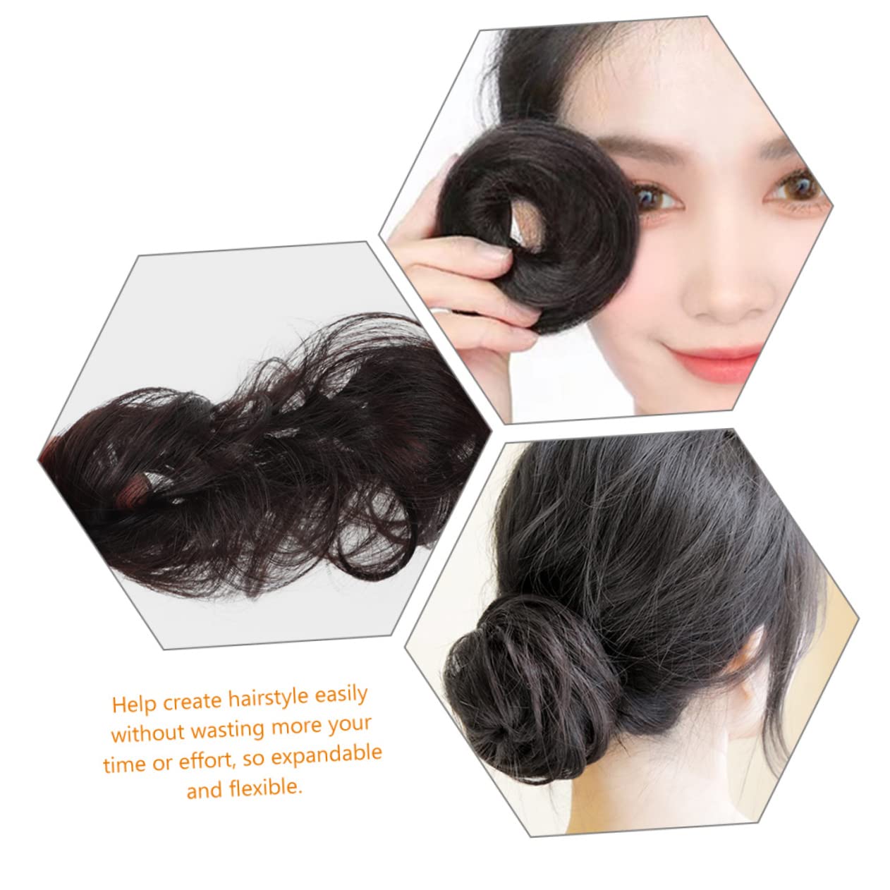 Beaupretty 10 piezas de peluca de moño, herramientas de esponja de maquillaje, con clip de esponja para mujer, cola de caballo mágica, moño, peluca,