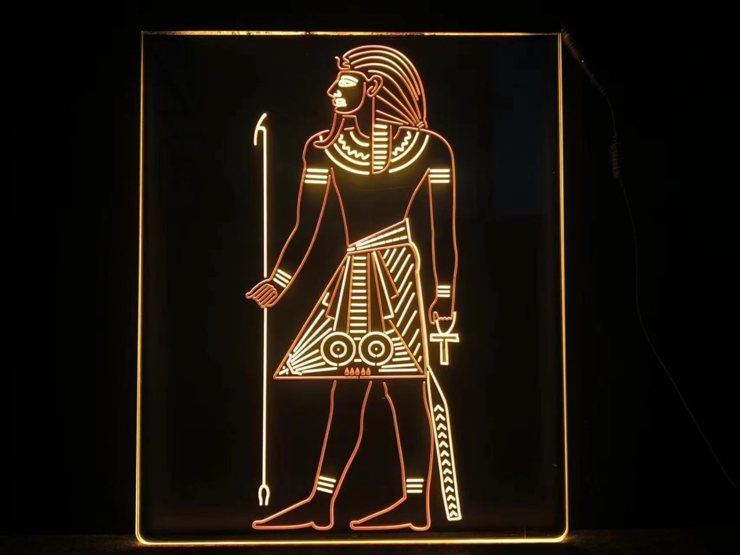 Letrero de luz de neón para bar, pirámides egipcias, antiguo Egipto, menes, faraón, hombre, doble color, LED, St6-i4050, lámpara de neón como