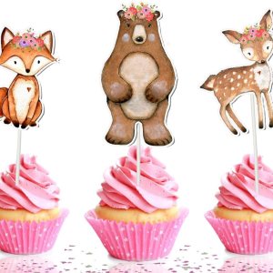 10 adornos para cupcakes de animales del bosque, decoraciones caprichosas de criaturas del bosque para los amantes de la naturaleza 10 adornos para cupcakes de animales del bosque, decoraciones caprichosas de criaturas del bosque para los amantes de la naturaleza