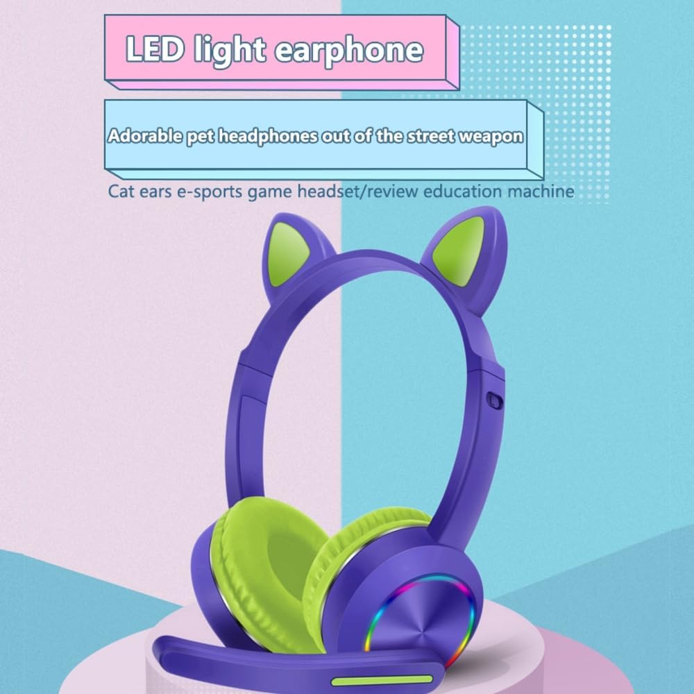 Auriculares para niños con micrófono, IPX4 resistente al agua, control de volumen ajustable de 85 dB94 dB, cable de 5 pies de longitud de 0.138 in,