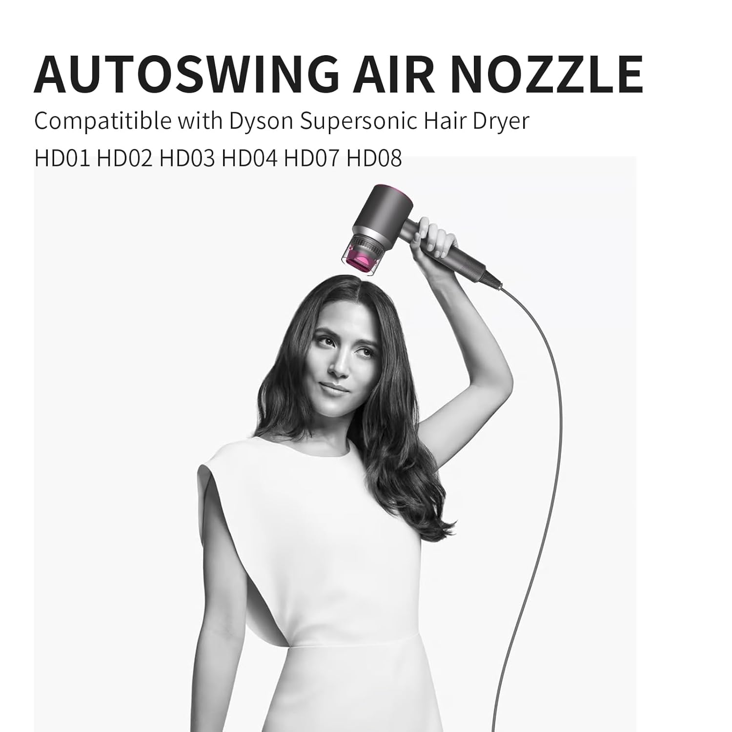 AutoSwing – Accesorio de boquilla de aire compatible con los modelos de secador de pelo supersónico Dyson HD01, HD02, HD03, HD04, HD07, HD08, solo