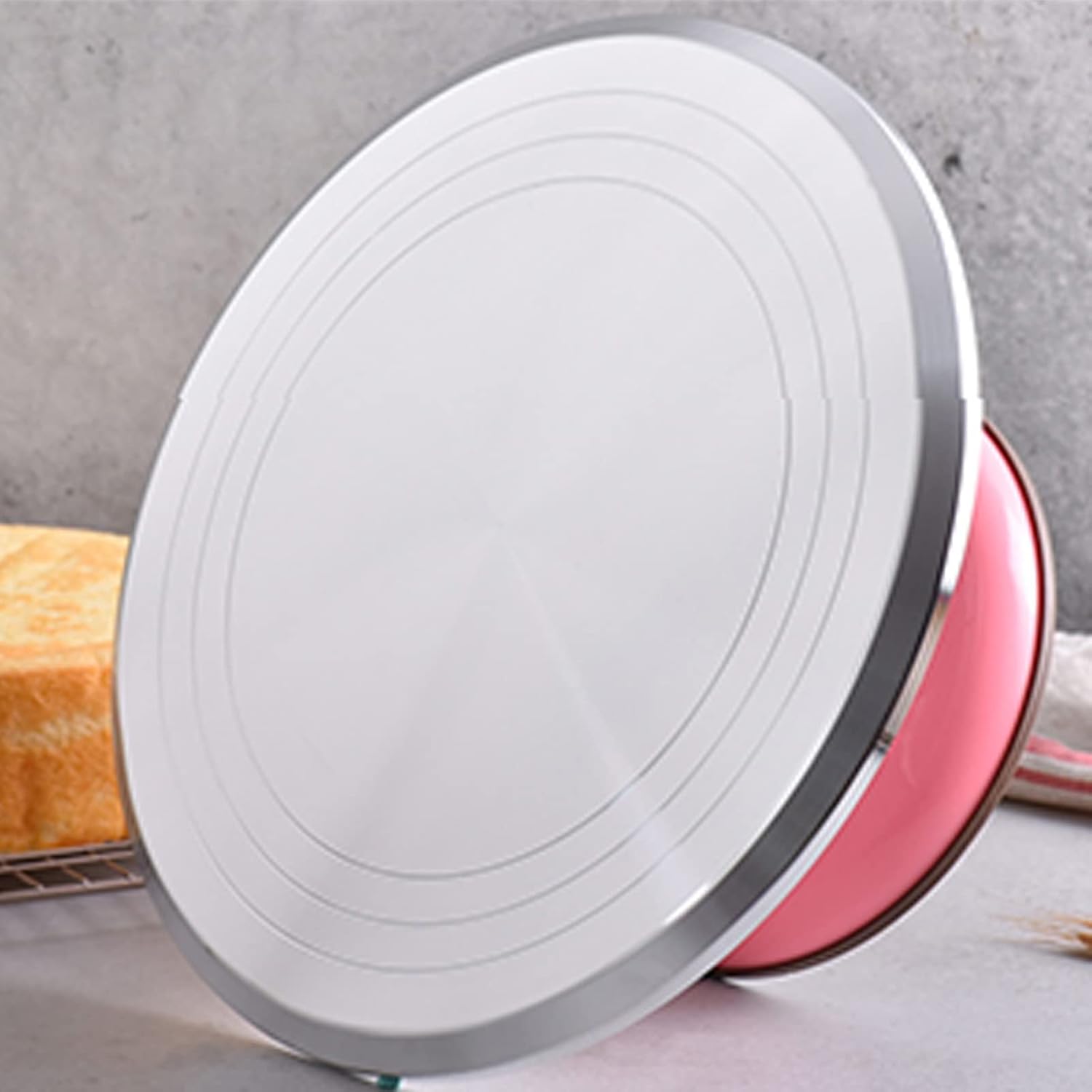 Soporte redondo de aluminio giratorio para decoración de tartas de 10 pulgadas, soporte giratorio para decoración de pasteles para el hogar,